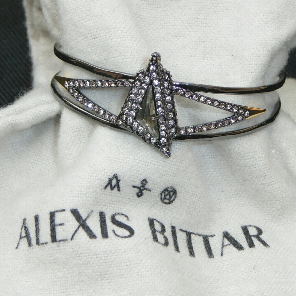 Alexis Bittar Gold Tipped Fancy Pyramid Cuff